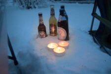 Bier im Schnee