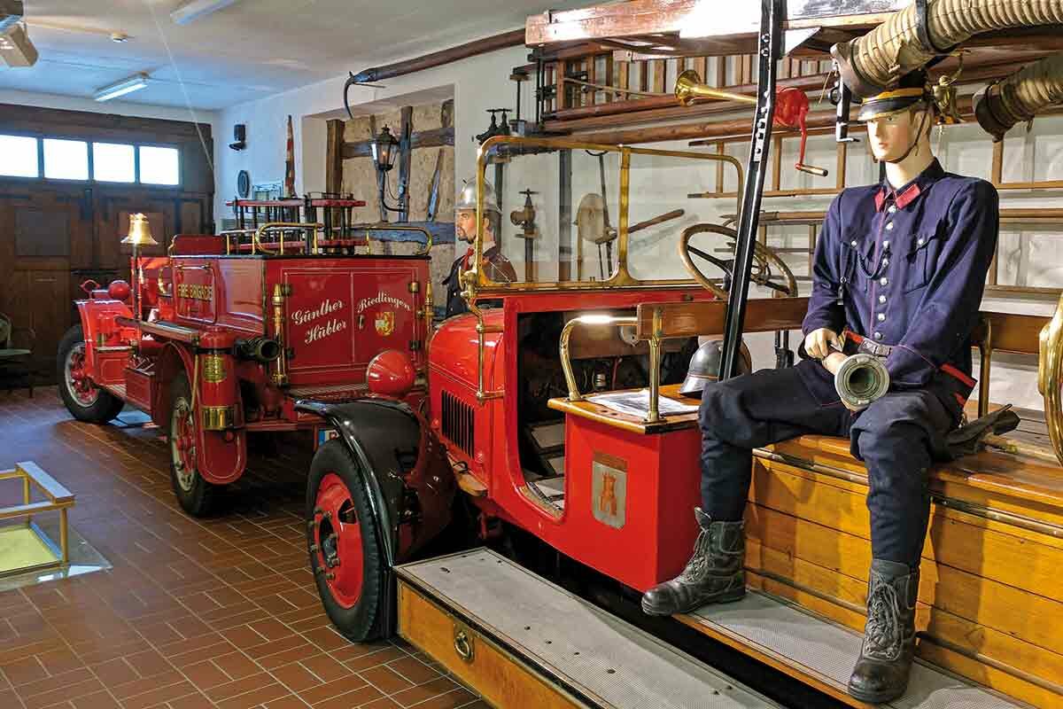 Feuerwehrmuseum Riedlingen mit alten Löschfahrzeugen