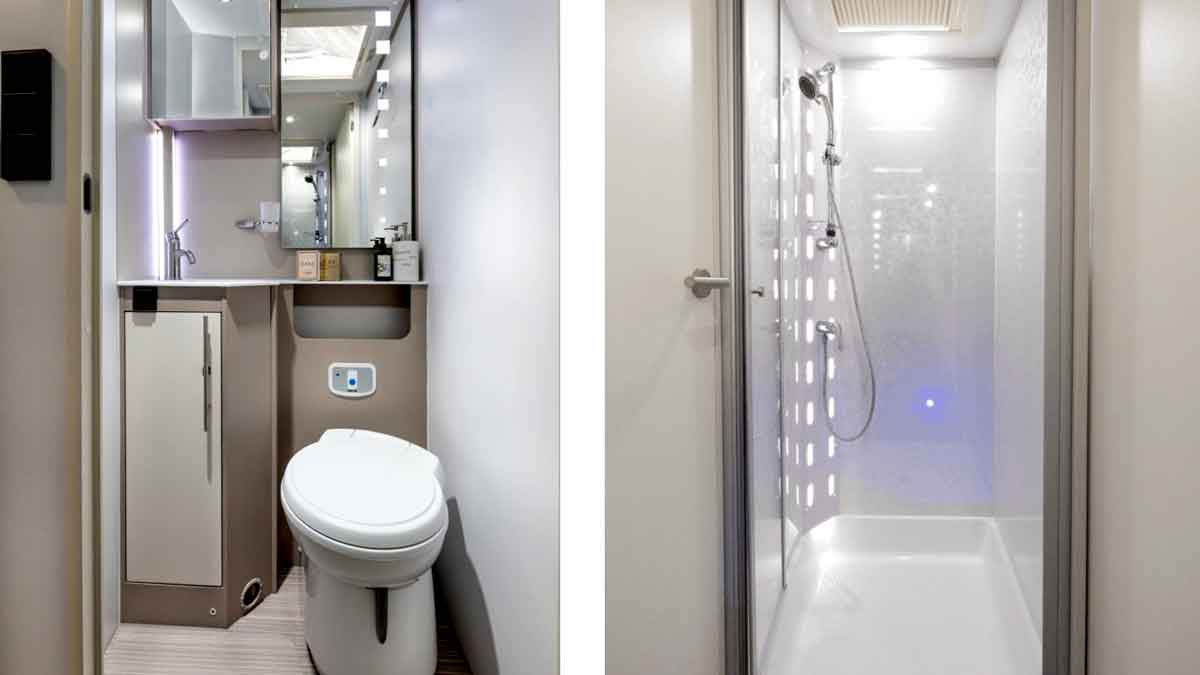 Dusche und WC