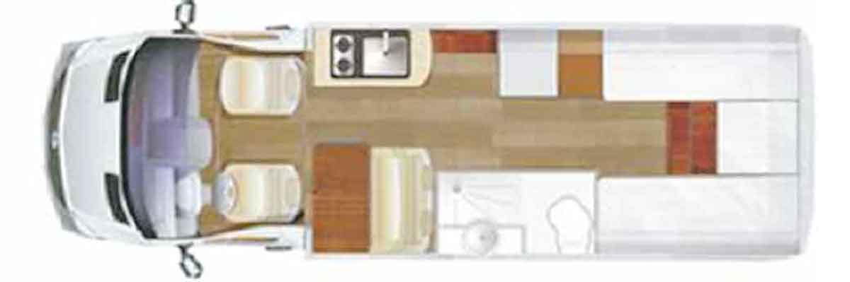 Grundriss Balcamp SM730 mit Einzelbetten