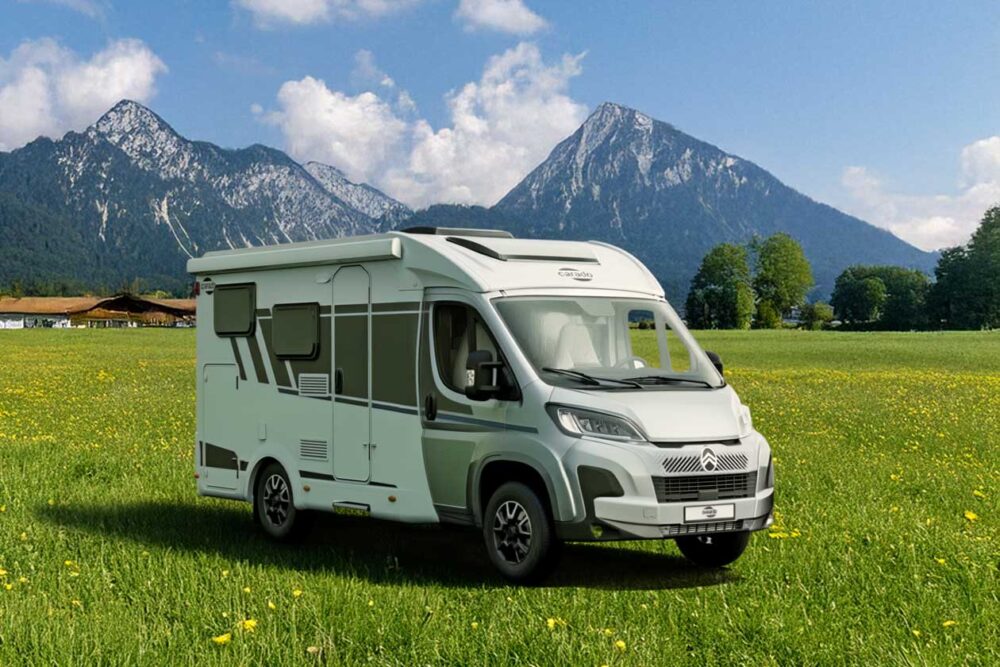 Carado V132 in Allgäu-Landschaft