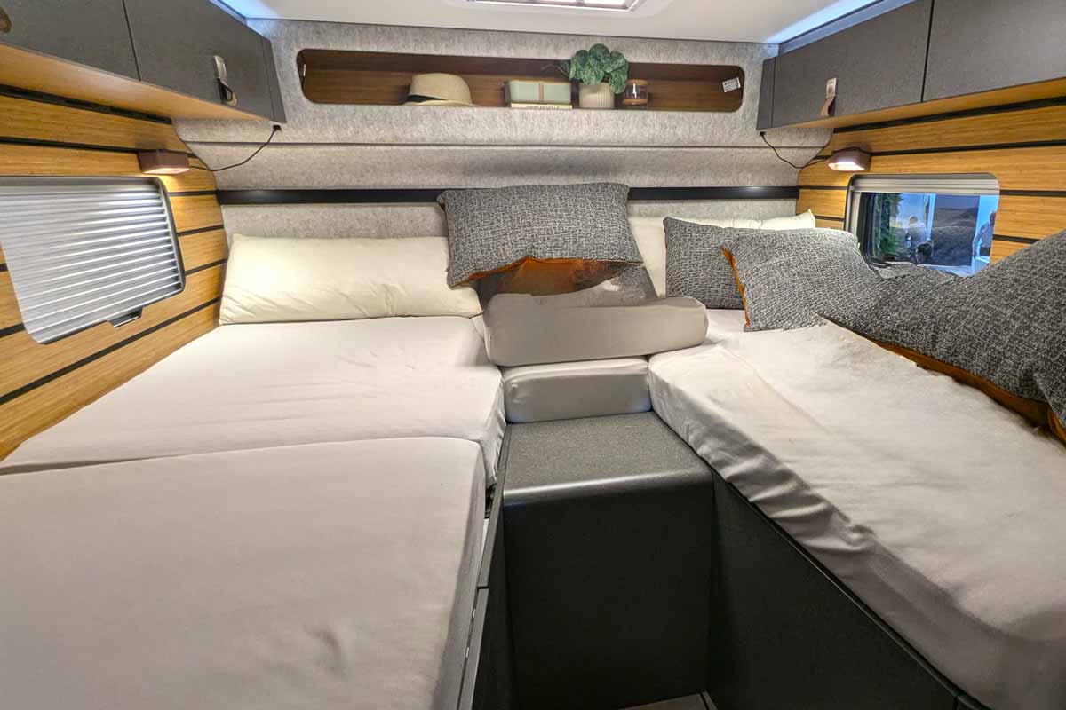 Einzelbetten im Heck