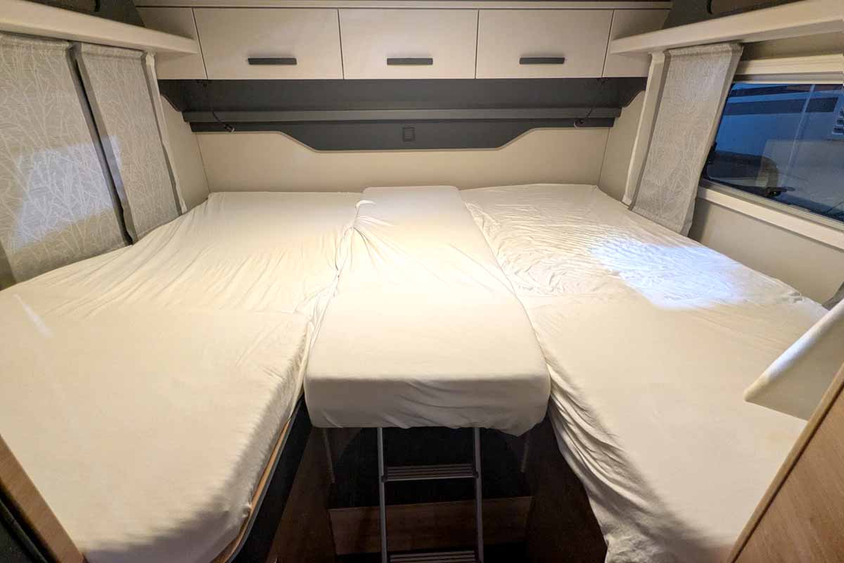 Einzelbetten im Heckbereich