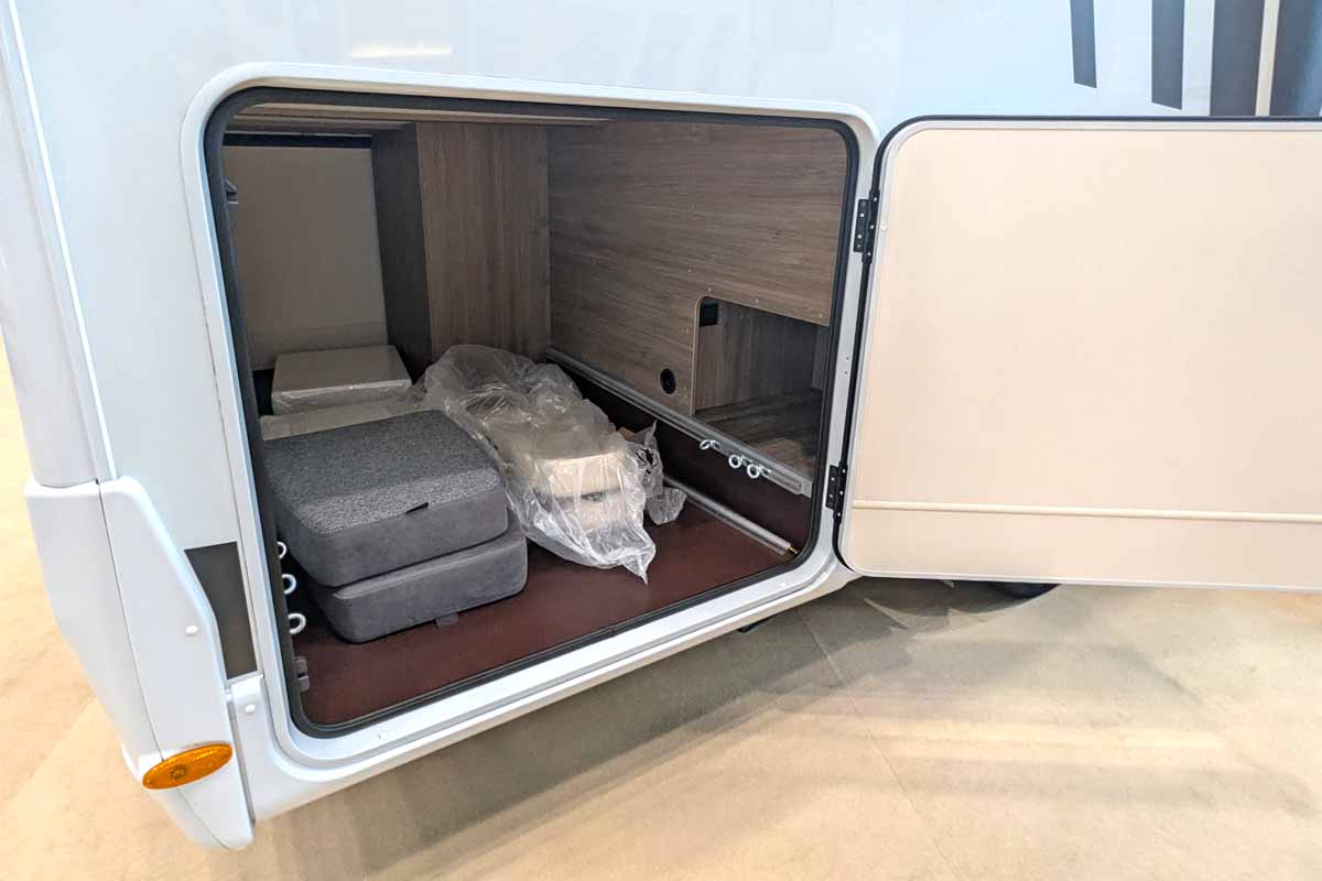Heckgarage in Wohnmobil