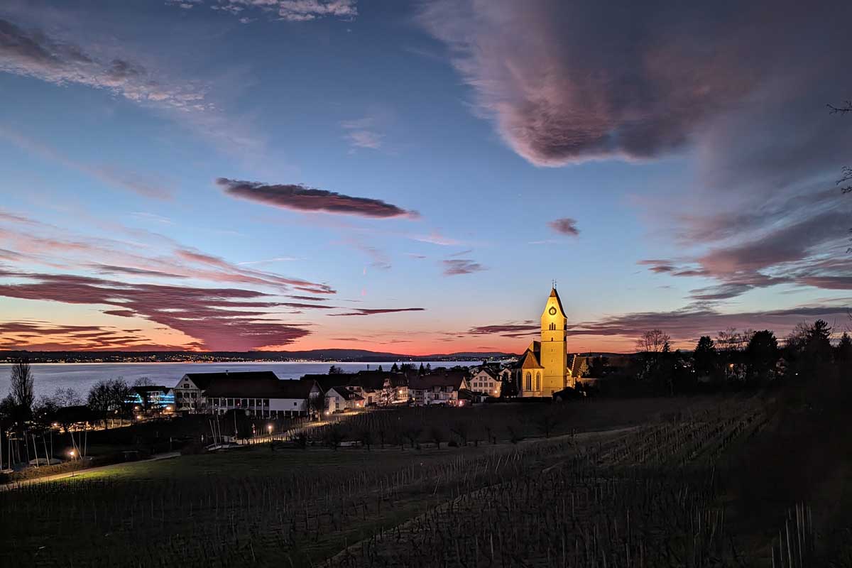 Hagnau im Sonnenuntergang