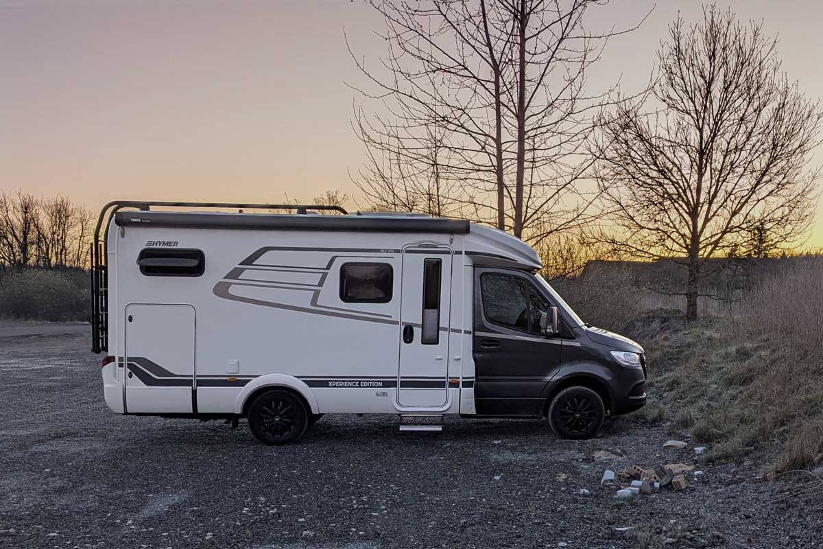Hymer ML-T 570 im Sonnenuntergang