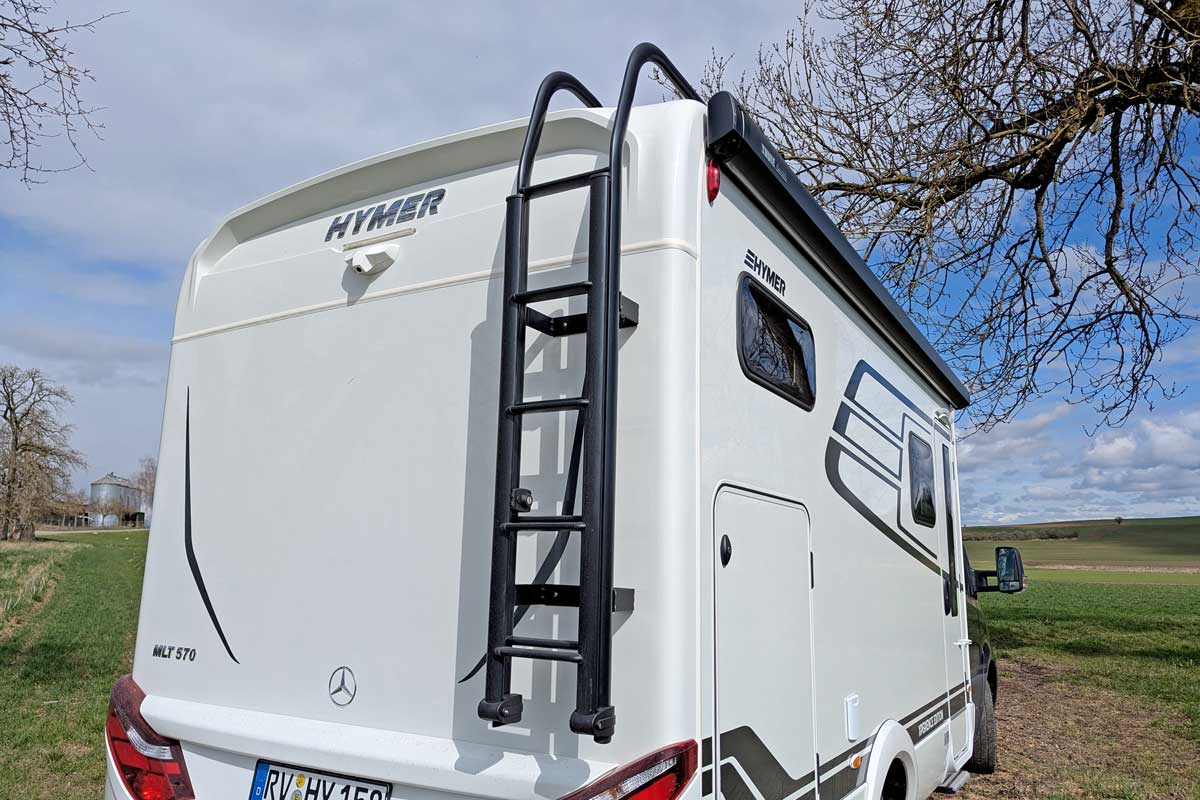 Dachleiter am Wohnmobil-Heck