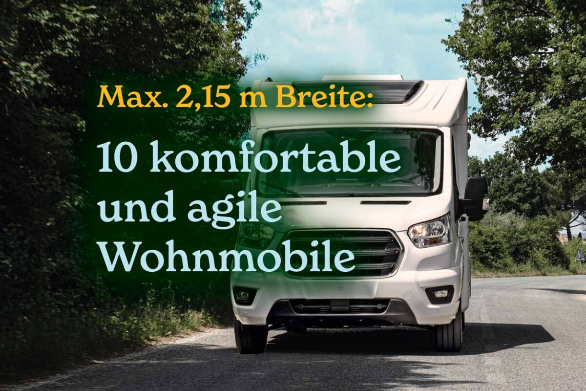 schmale Teilintegriete Vergleich / Wohnmobil auf Waldstraße