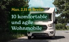 schmale Teilintegriete Vergleich / Wohnmobil auf Waldstraße