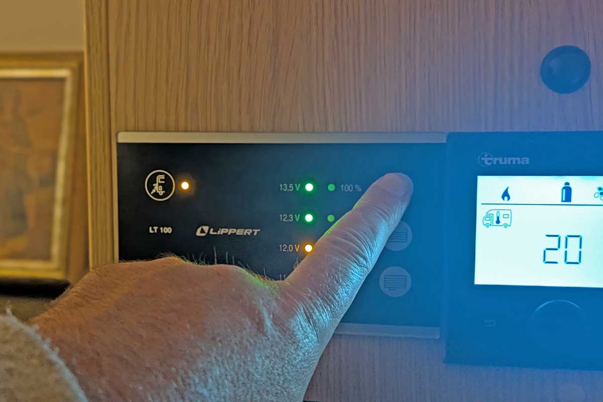 Finger bedient Panel im Sunlight T 680 Adventure