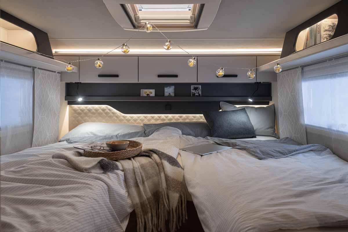 Einzelbetten im Heck