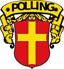 Wappen Polling mit Kreuz
