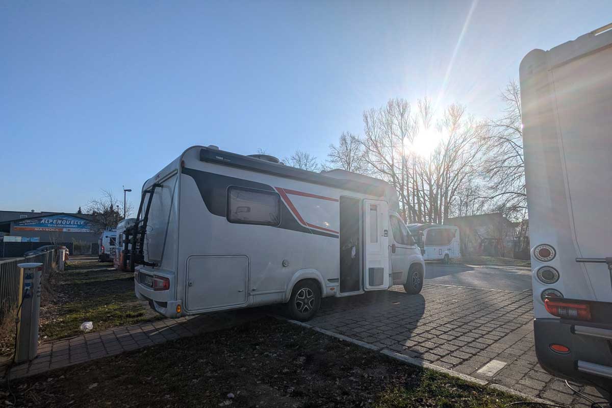 Wohnmobilstellplatz Memmingen mit Stromsäule