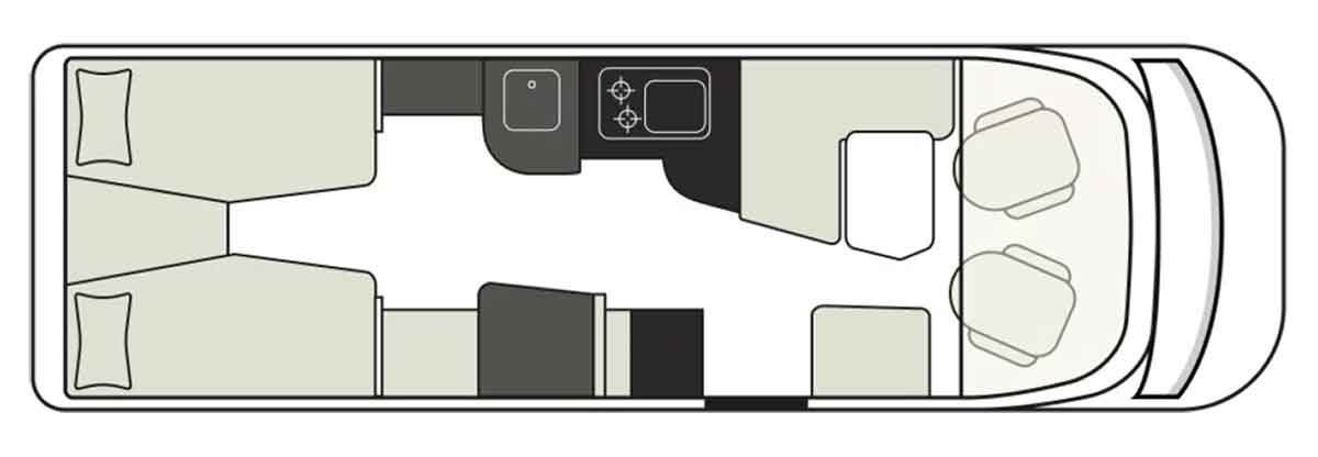Grundriss Hymer B-ML I 880