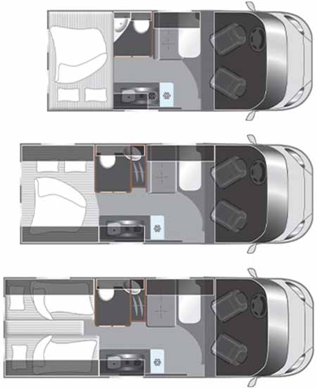 Grundrisse Innnovan pure 540, 600 und 640